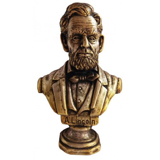 Buste en bronze du 16ème président des États-Unis Abraham Lincoln