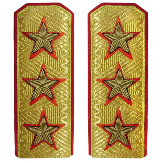   boards Soviet high-rank parade epaulets