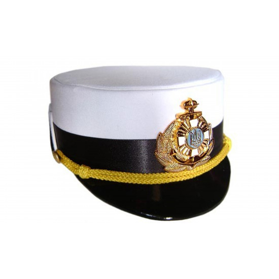 ウクライナ軍女性将校パレード白バイザー帽子
