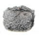 ウサギ本物の毛皮現代的な灰色の冬の帽子ushanka羽ばたき耳
