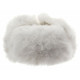 Conejo ruso de piel de invierno soviético esponjoso blanco ushanka sombrero Ushanka está hecha de piel genuina
