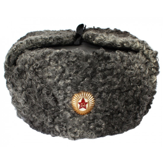 Sombreros de cuero ushanka de piel de astracán de los generales rusos