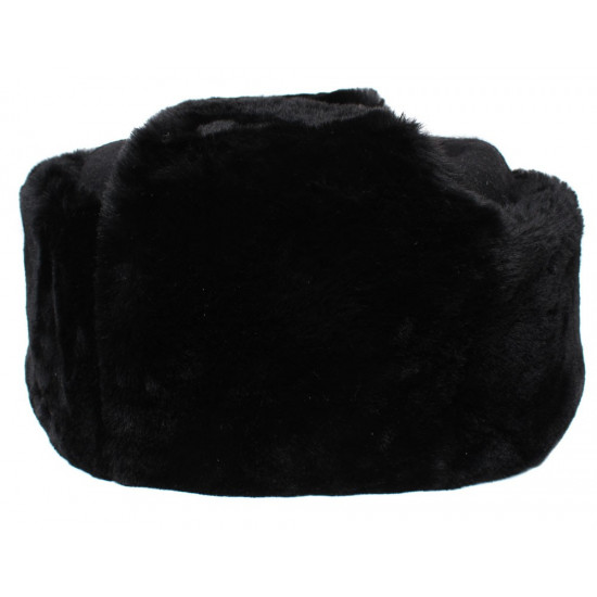 ロシア海軍艦隊黒暖かいUshanka冬毛皮の帽子