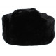 Sombrero de piel de invierno Ushanka cálido de la flota de la Armada rusa negro