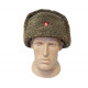 Sombrero de color caqui militar ruso de Ushanka del oficial soviético