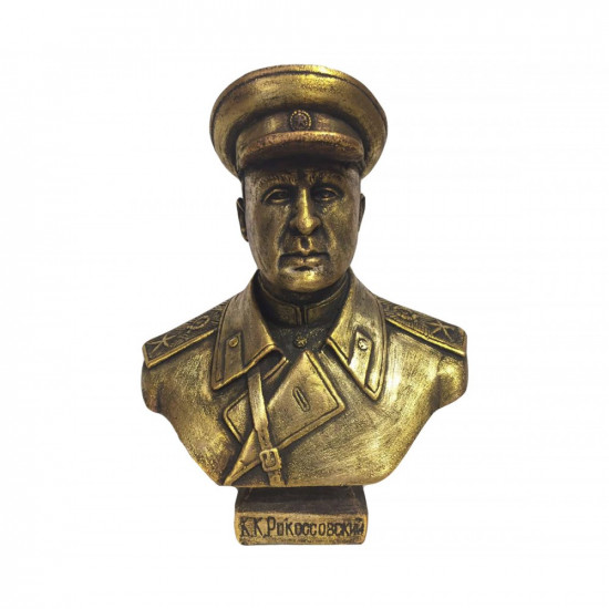Buste en bronze du seigneur de guerre soviétique / polonais Konstanty Rokossowski