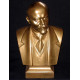 Busto de oro del revolucionario comunista ruso Vladimir Ilyich Ulyanov (también conocido como Lenin)