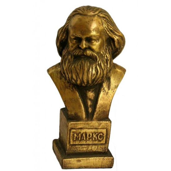 Philosophe allemand Karl Marx buste en bronze et cuivre