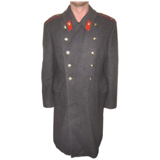 Gran abrigo de lana marrón de la Unión Soviética