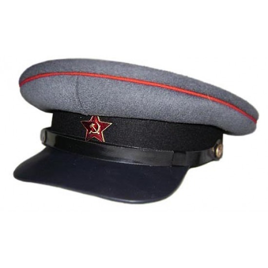 Soviético / gorra de la visera del desfile de la fuerza del tanque de ejército rusa