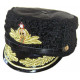 Soviétique / hiver d`amiral naval russe papaha cuir d`animal de chapeau