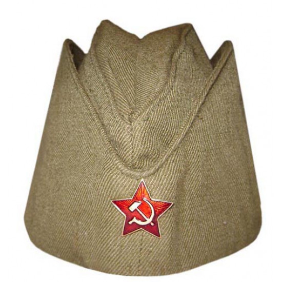 Armée de l`urss rouge soviétique militaires de soldats russes chapeau d`été wwll vert pilotka