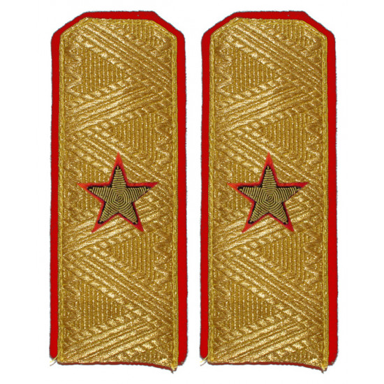 Bras combinés soviétiques, infanterie, réservoir et parade d`artillerie générale, planches d`épaule de maréchal