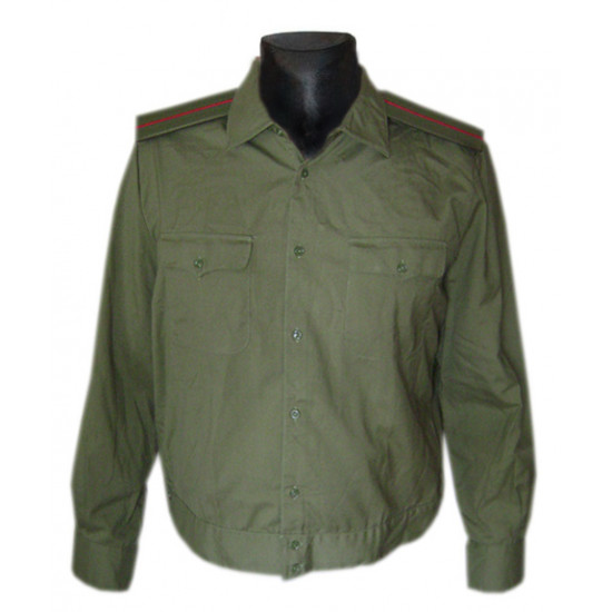 Militares del ejército soviético camisa del oficial verde